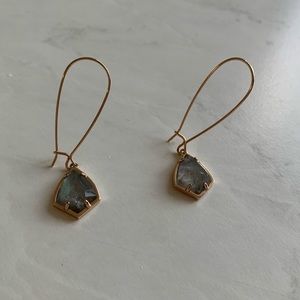 Kendra Scott Rose Gold and Pewter Dangle Earrings
